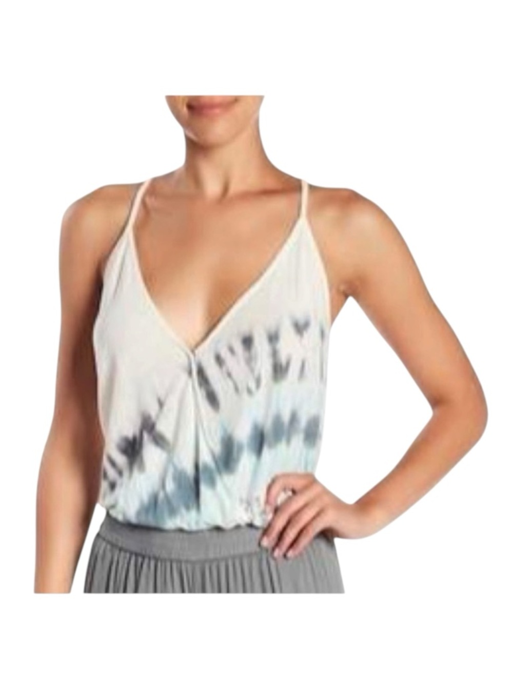 new YFB Young Fabulous & Broke ⚘ Naomi Plunging Cami Top ⚘ Seaglass Tie Dye ⚘ S - Picture 5 of 16